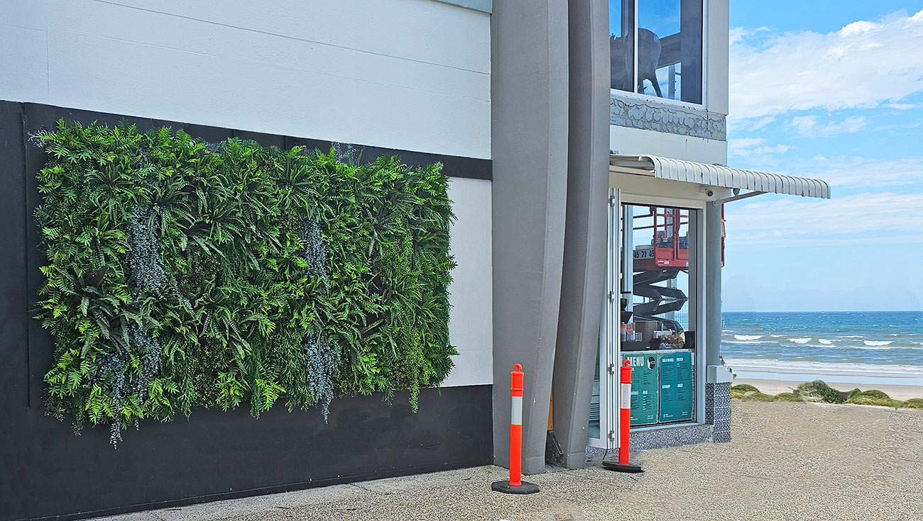 Beach-front Club with external green-wall