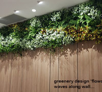 Artificial Green Walls brighten up Food Court entrance in Shopping Mall...