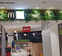 Artificial Green Walls brighten up Food Court entrance in Shopping Mall...
