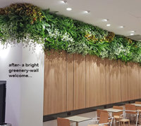 Artificial Green Walls brighten up Food Court entrance in Shopping Mall...