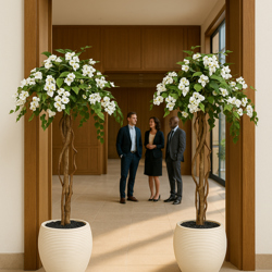 Bougainvillea Topiary- 1.6m light pink - artificial plants, flowers & trees - image 3