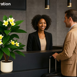 Franjipani- pink flowers 90cm  - artificial plants, flowers & trees - image 2
