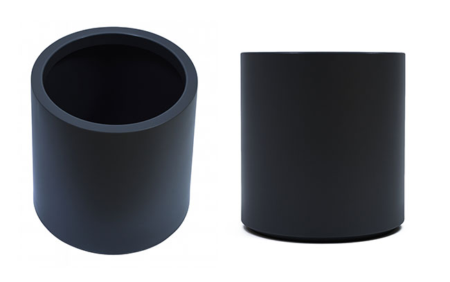 Planters- Cylinder Pot lge -black