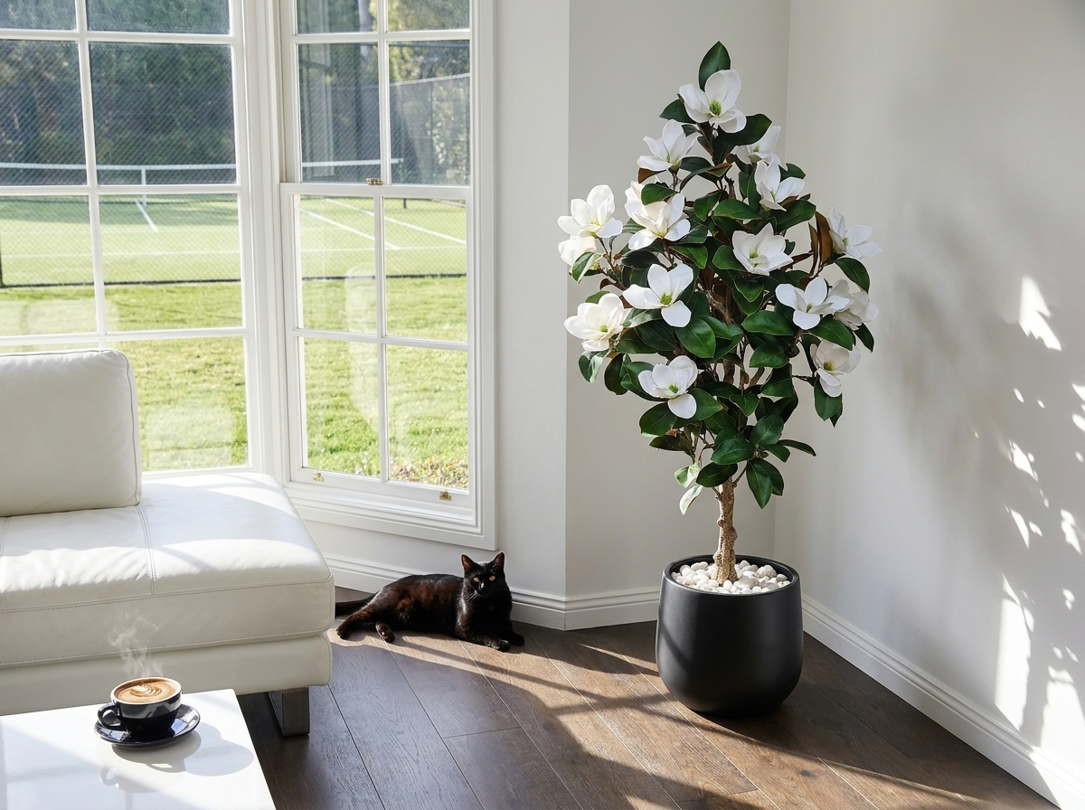 Magnolia deluxe - flowering 1.5m wh-grn 