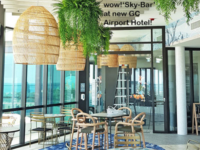 new Sky Bar @ GC Airport Hotel- greenery n scenery!