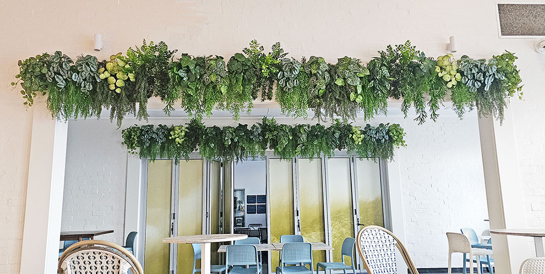 Double 'green-curtains' over entrances