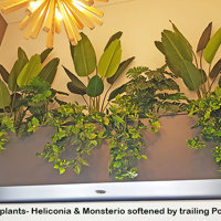 Retro-design Office planters get matching plants poplet image 1